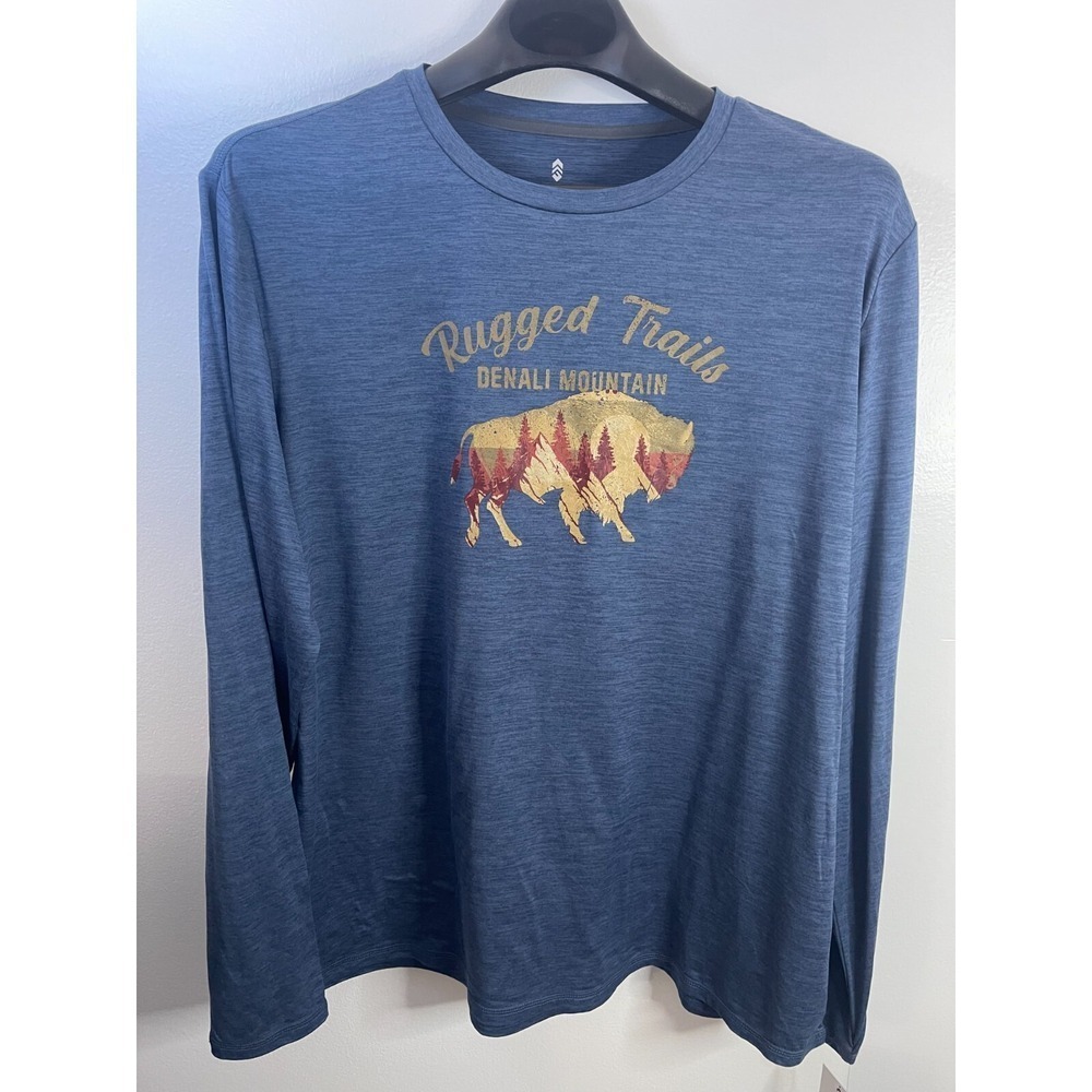 Free Country Mens Long Sleeve Shirt Blue Size XXL (NWT)